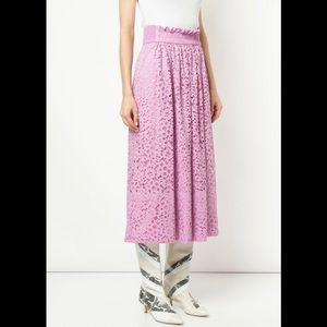 NWOT TIBI Midi Lace Lilac Skirt SZ 4